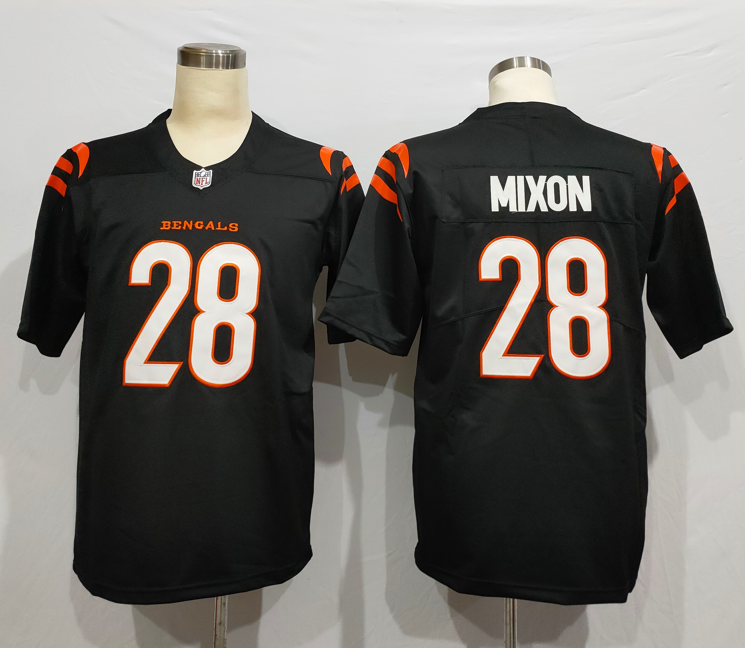 Men's Cincinnati Bengals Joe Mixon #28 Black Jersey